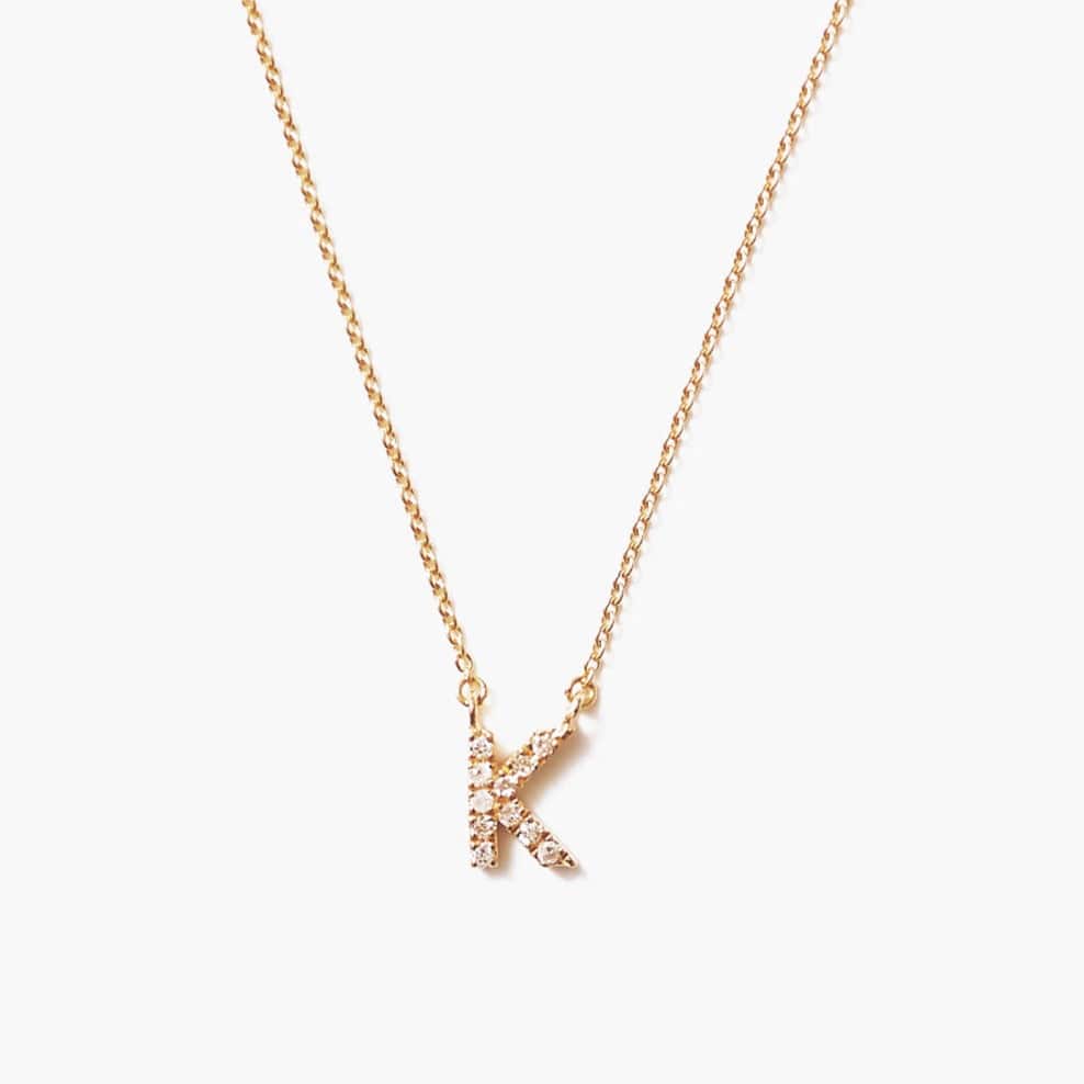 
                      
                        NKL-14K 14k Yellow Gold & White Diamond Initial Necklace
                      
                    