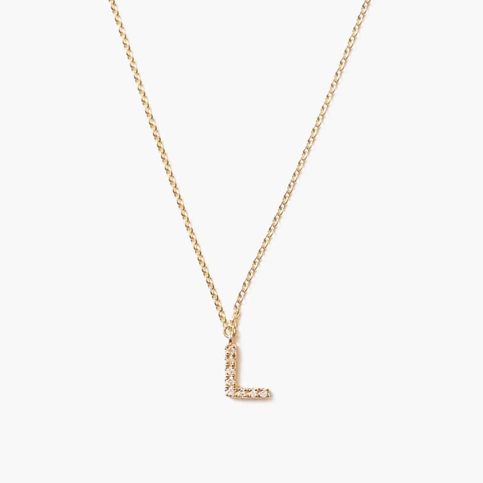 
                      
                        NKL-14K 14k Yellow Gold & White Diamond Initial Necklace
                      
                    