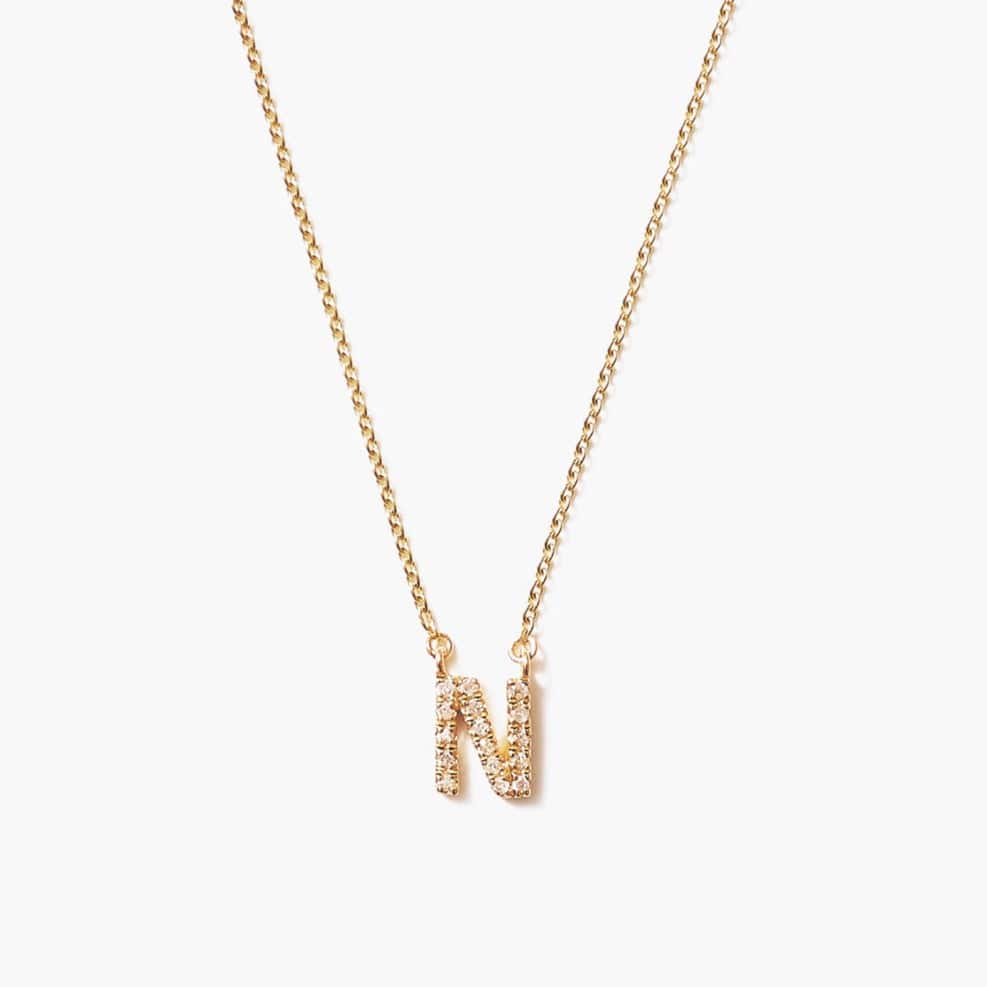 
                      
                        NKL-14K 14k Yellow Gold & White Diamond Initial Necklace
                      
                    