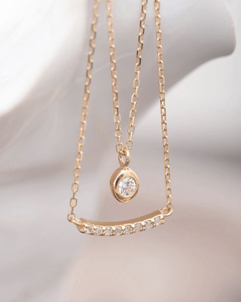 
                      
                        NKL-14K 14kt Gold Magma Curve Diamond Necklace
                      
                    