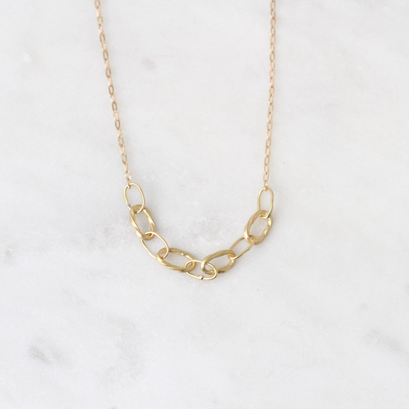 NKL-14K 18k Gold Baby Bowline Segment Necklace