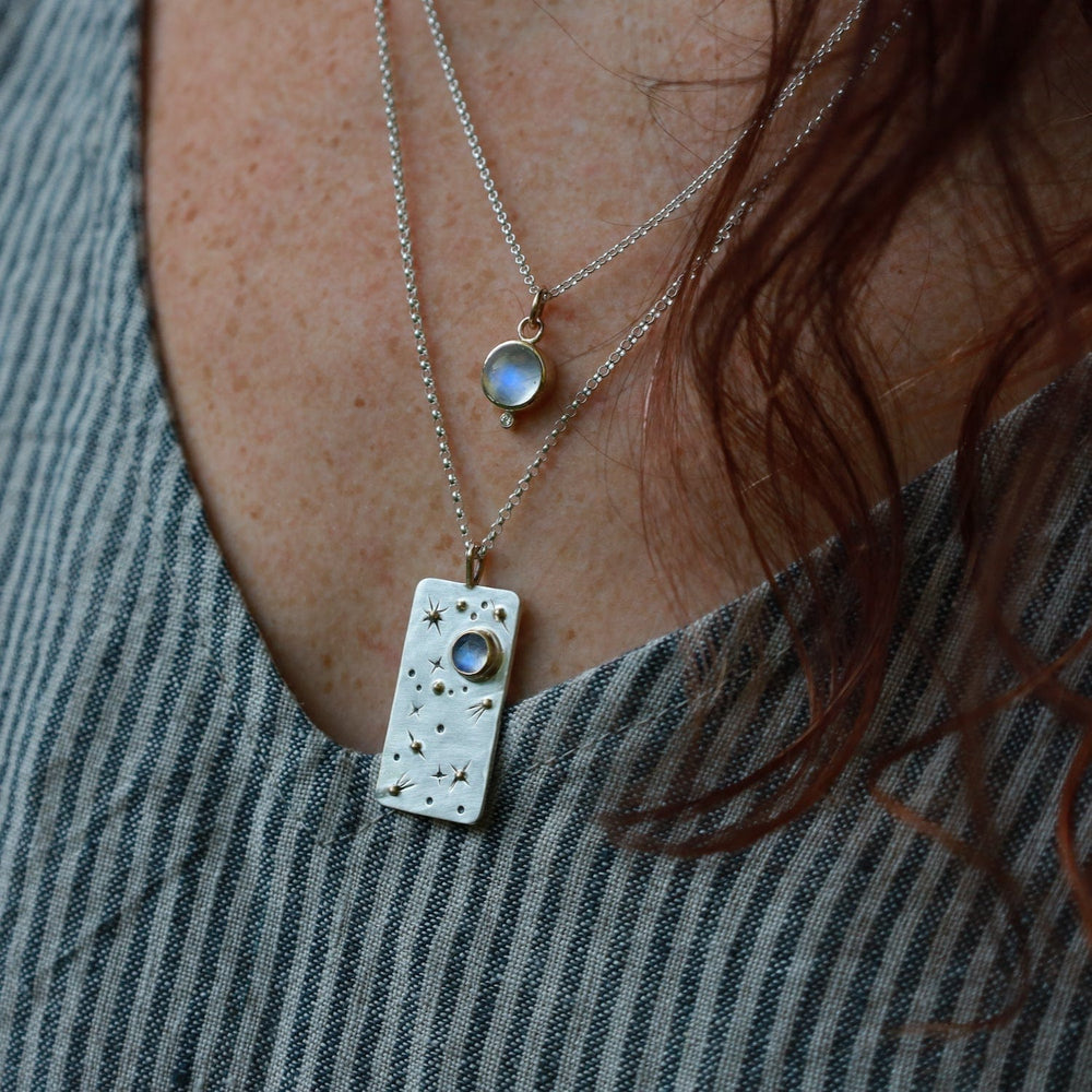 NKL-14K Astral Necklace - Moonstone