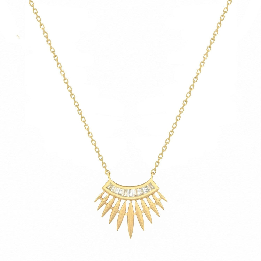 
                      
                        NKL-14K Baguette Diamonds Rising Sun Necklace
                      
                    