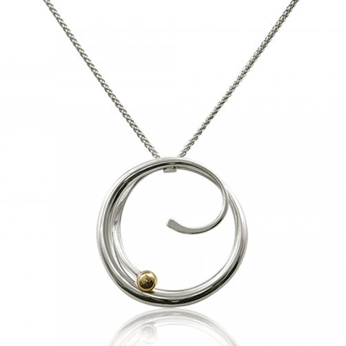 
                      
                        NKL-14K Bindu Pendant Necklace with Gold Ball
                      
                    