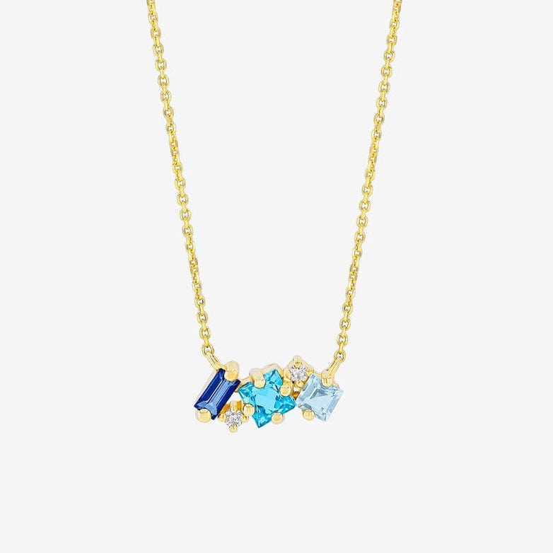 NKL-14K Blue Ombre Mini Bar Pendant