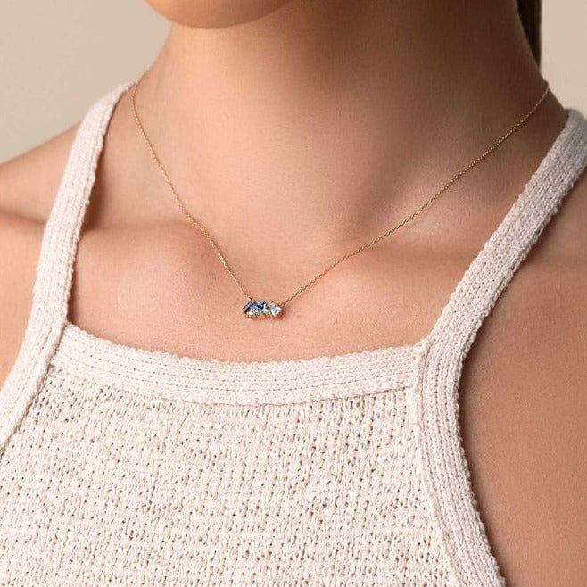 NKL-14K Blue Ombre Mini Bar Pendant