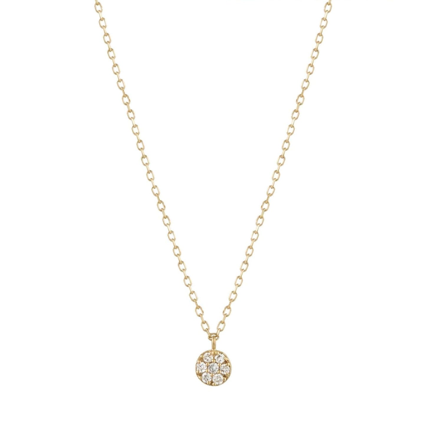 NKL-14K Diamond Disc Necklace