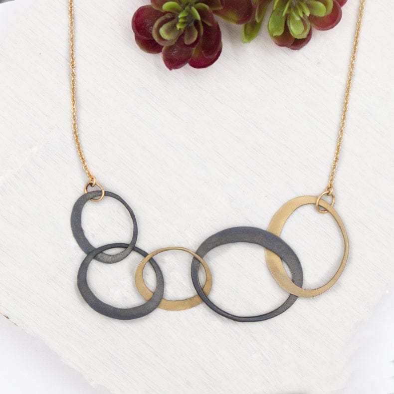 NKL-14K ECO TWO TONE FIVE LINK NECKLACE