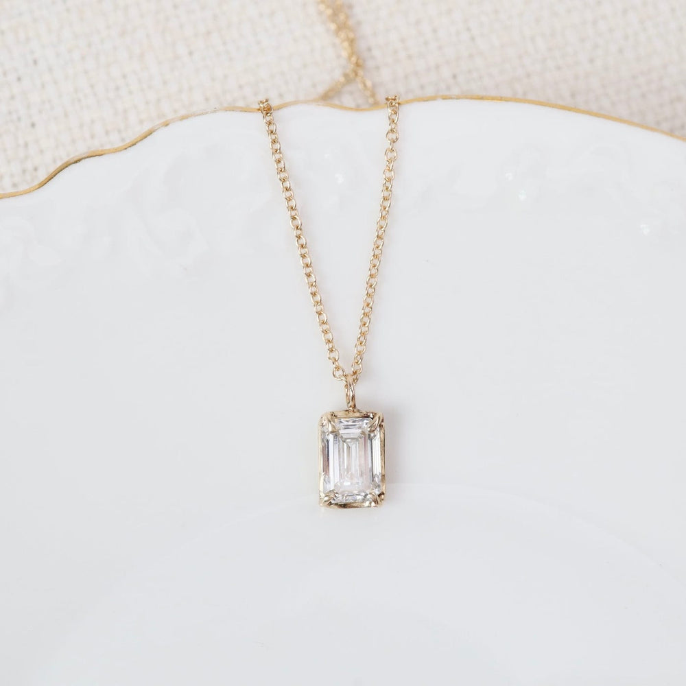 
                  
                    NKL-14K Emerald Cut Lab Grown 1.00 tcw Diamond Necklace
                  
                