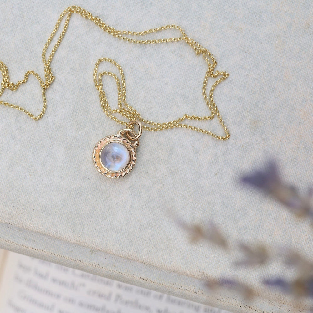 
                  
                    NKL-14K Gold Antiquarian Necklace with Moonstone
                  
                