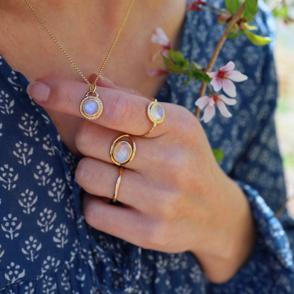 
                      
                        NKL-14K Gold Antiquarian Necklace with Moonstone
                      
                    