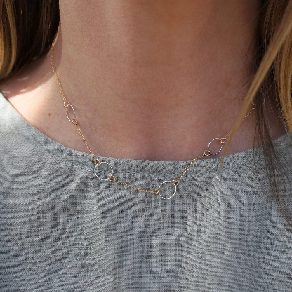 
                      
                        NKL 14k Gold Filled Chain with Small Sterling Silver H
                      
                    