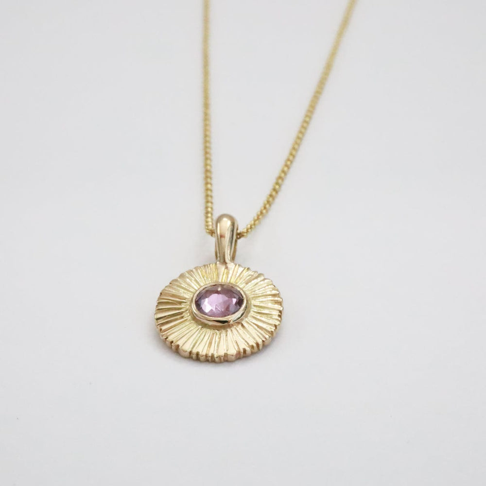 
                  
                    NKL-14K Gold Nova Necklace with Pastel Sapphire
                  
                