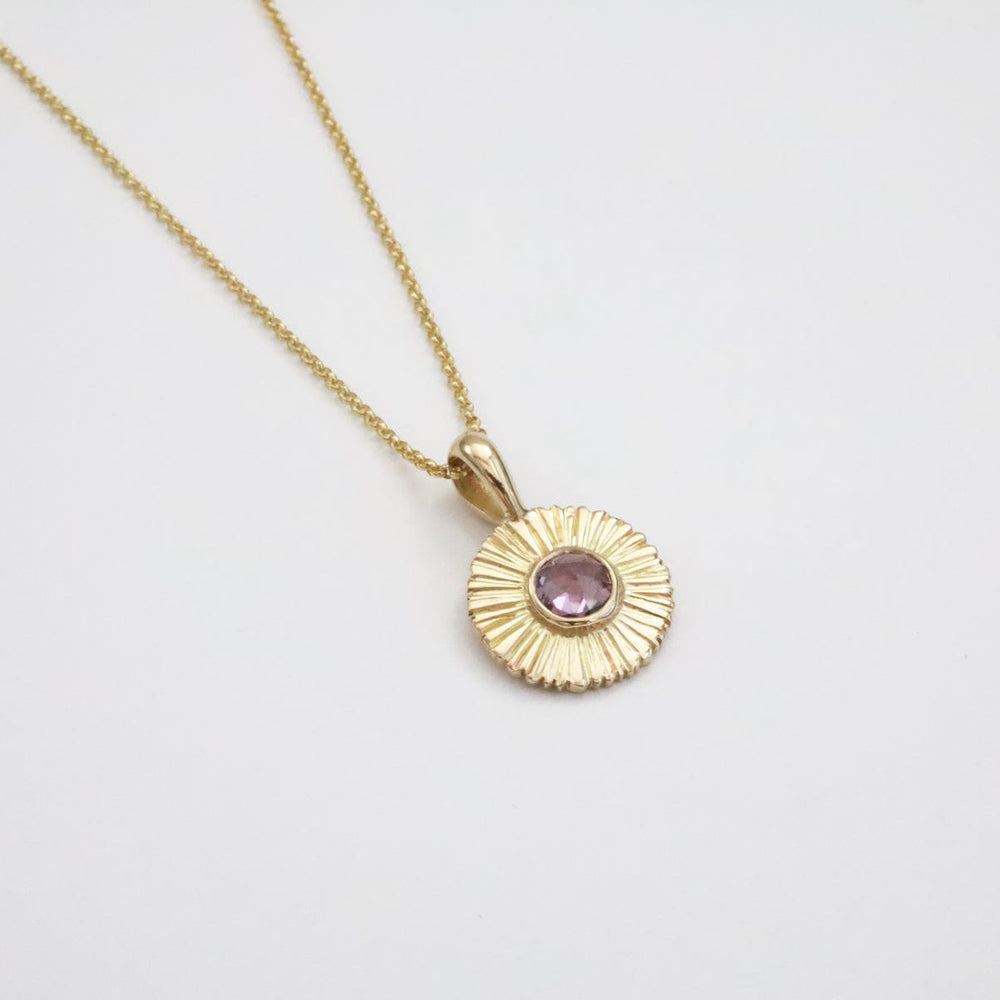 
                      
                        NKL-14K Gold Nova Necklace with Pastel Sapphire
                      
                    