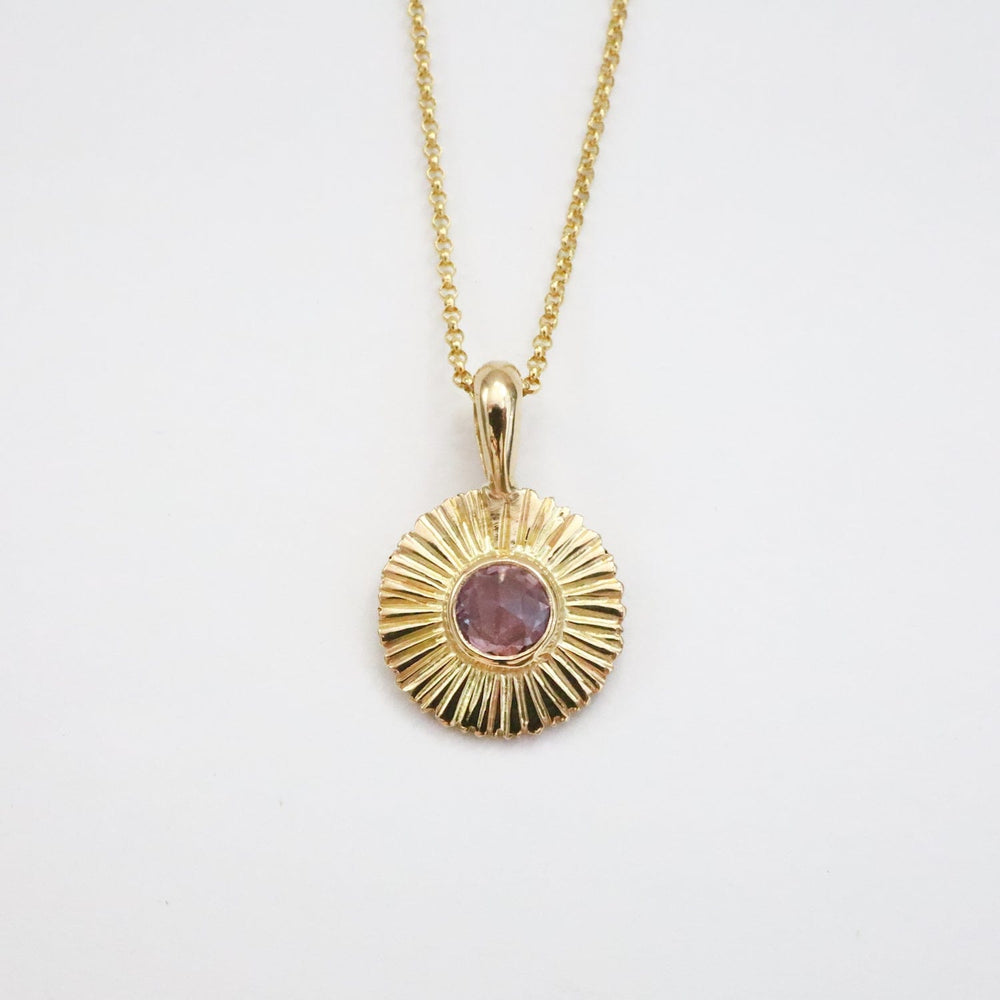 
                      
                        NKL-14K Gold Nova Necklace with Pastel Sapphire
                      
                    