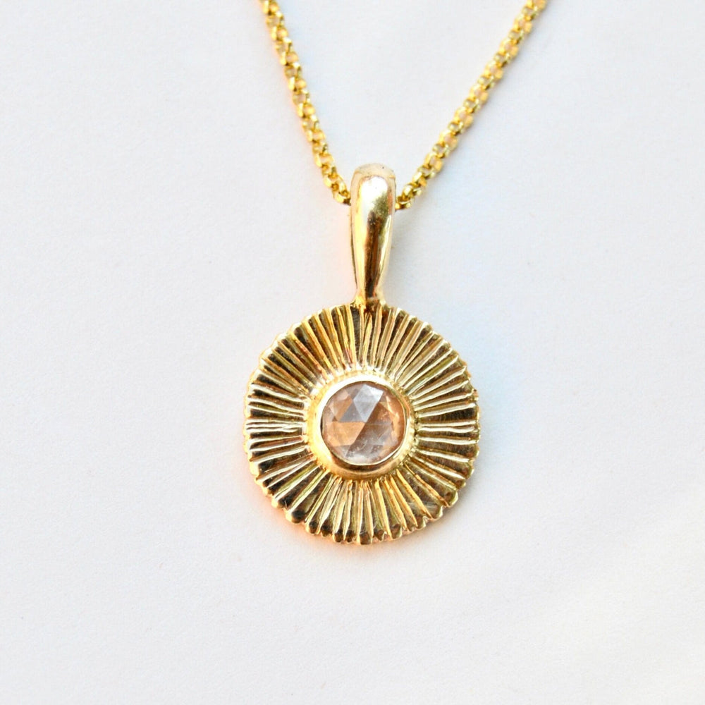 
                      
                        NKL-14K Gold Nova Necklace with Pastel Sapphire
                      
                    