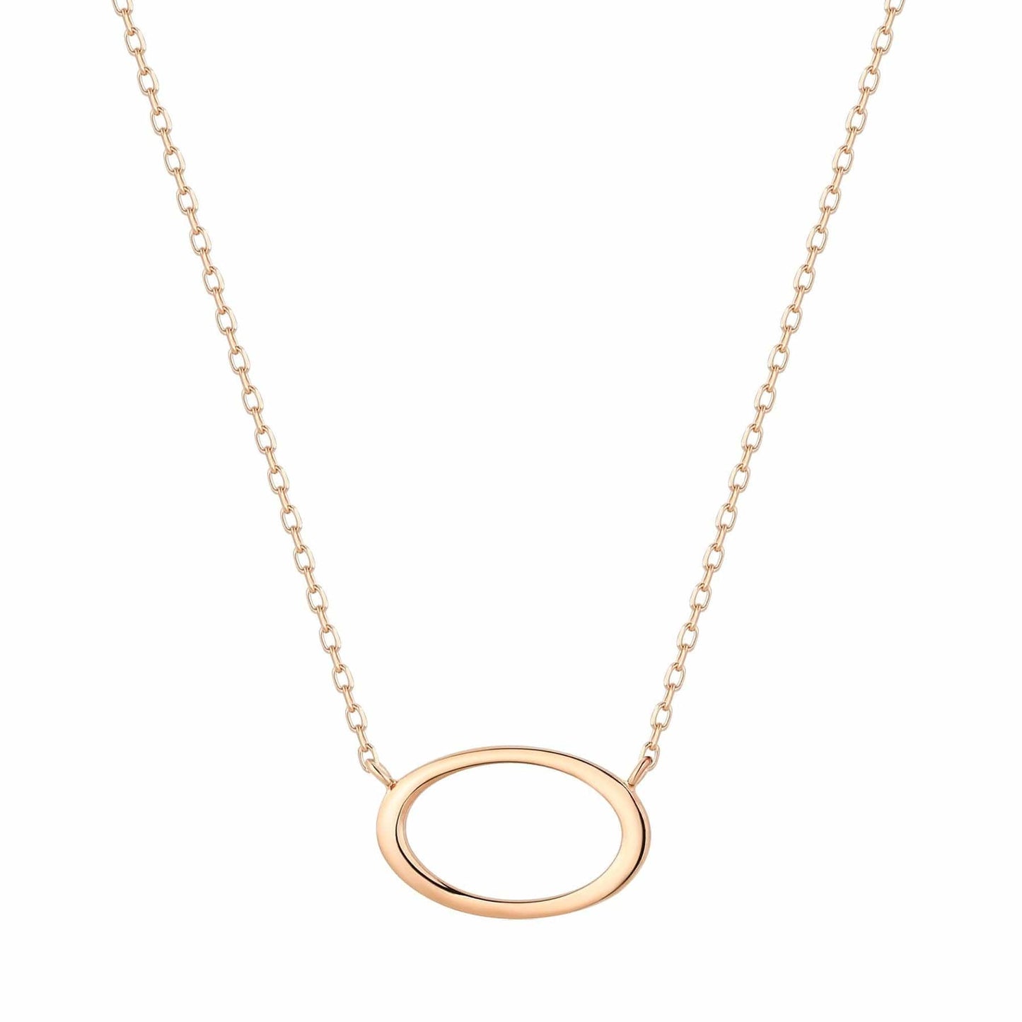 NKL-14K Gold Open Oval Necklace