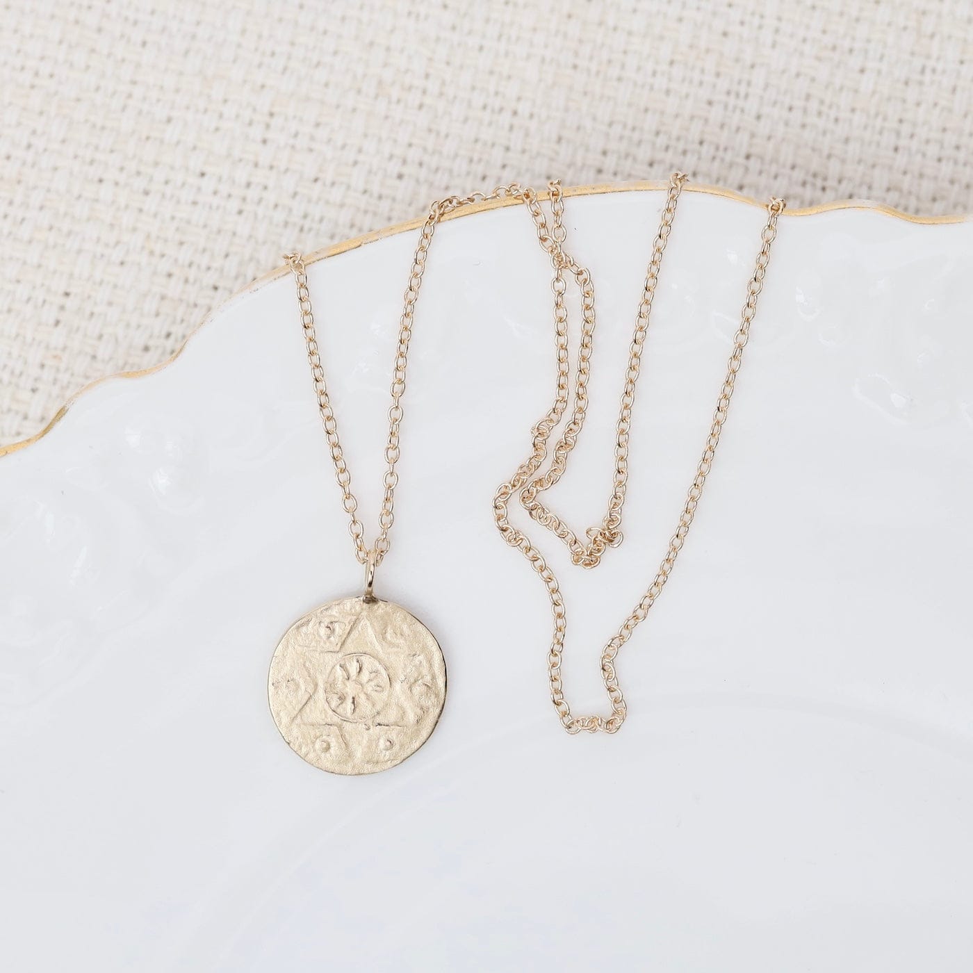 NKL-14K Gold Star of David Delicate Necklace