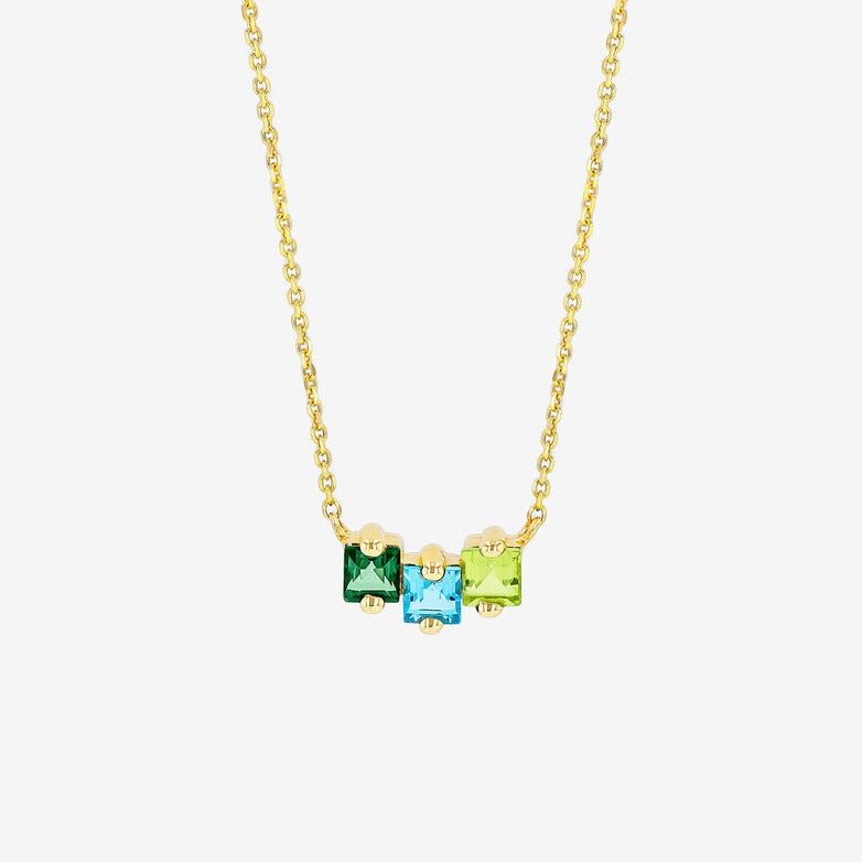 NKL-14K Green Mix Mini Bar Pendant