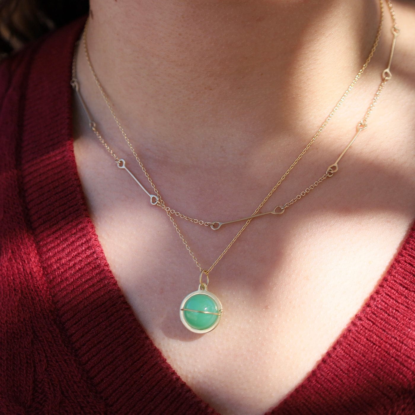 NKL-14K Hammered Link and Cable Chain