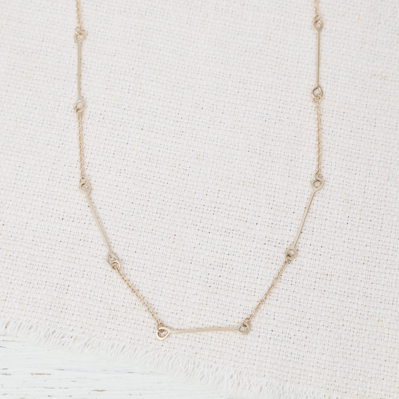 NKL-14K Hammered Link and Cable Chain