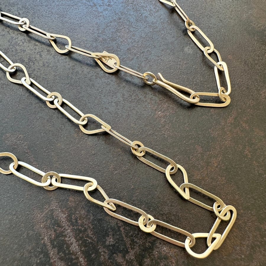 
                  
                    NKL-14K Hand Hammered Mixed Links Chain - 14k Gold
                  
                