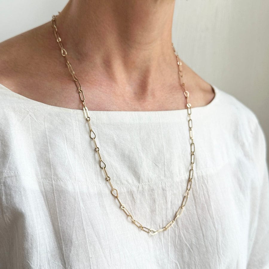 
                  
                    NKL-14K Hand Hammered Mixed Links Chain - 14k Gold
                  
                