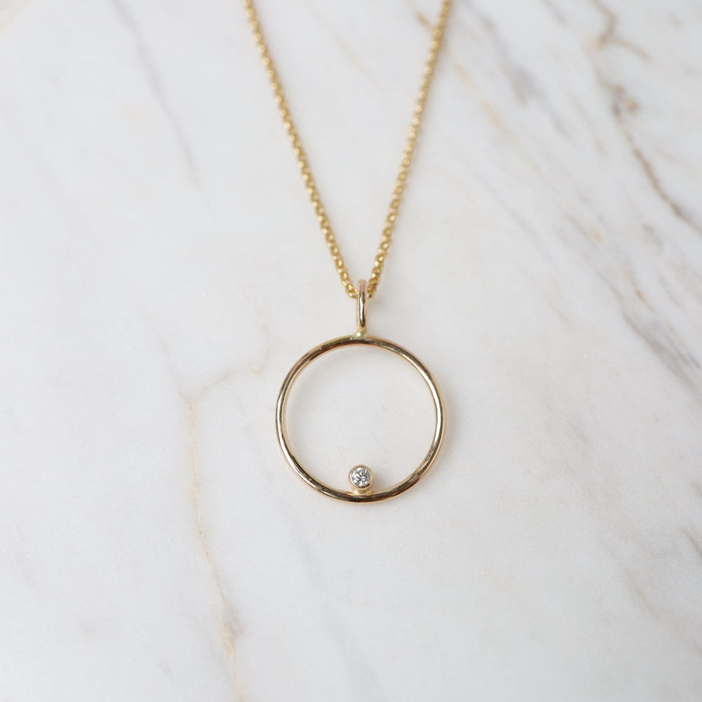 
                      
                        NKL-14K Helios Necklace -14k Gold & White Diamond
                      
                    