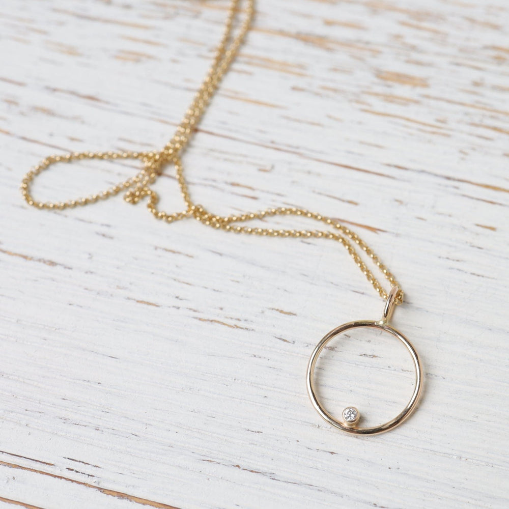 
                      
                        NKL-14K Helios Necklace -14k Gold & White Diamond
                      
                    