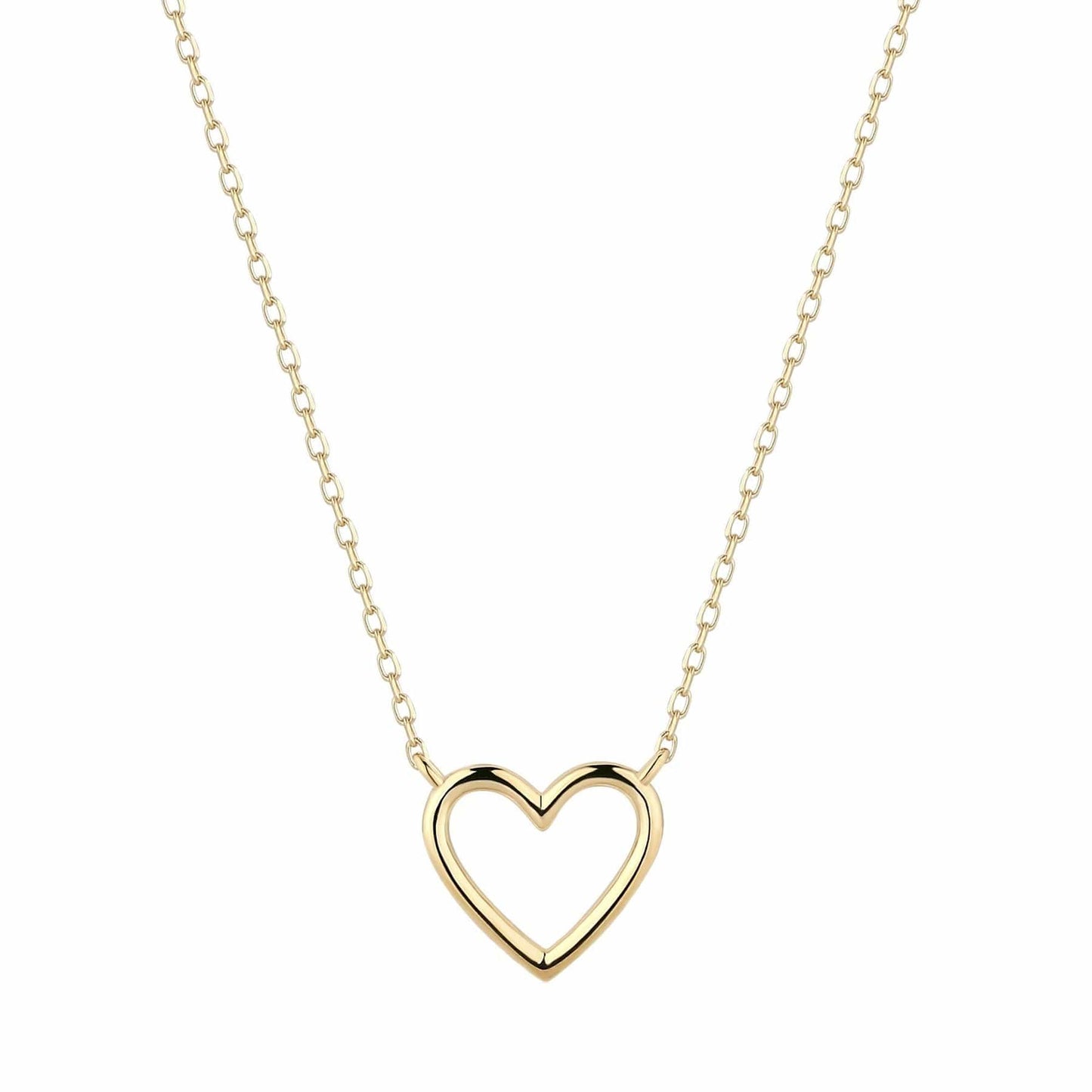 NKL-14K Jane Open Heart Necklace