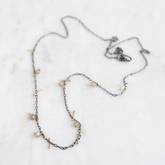 NKL-14K Labradorite Stone Strand Necklace