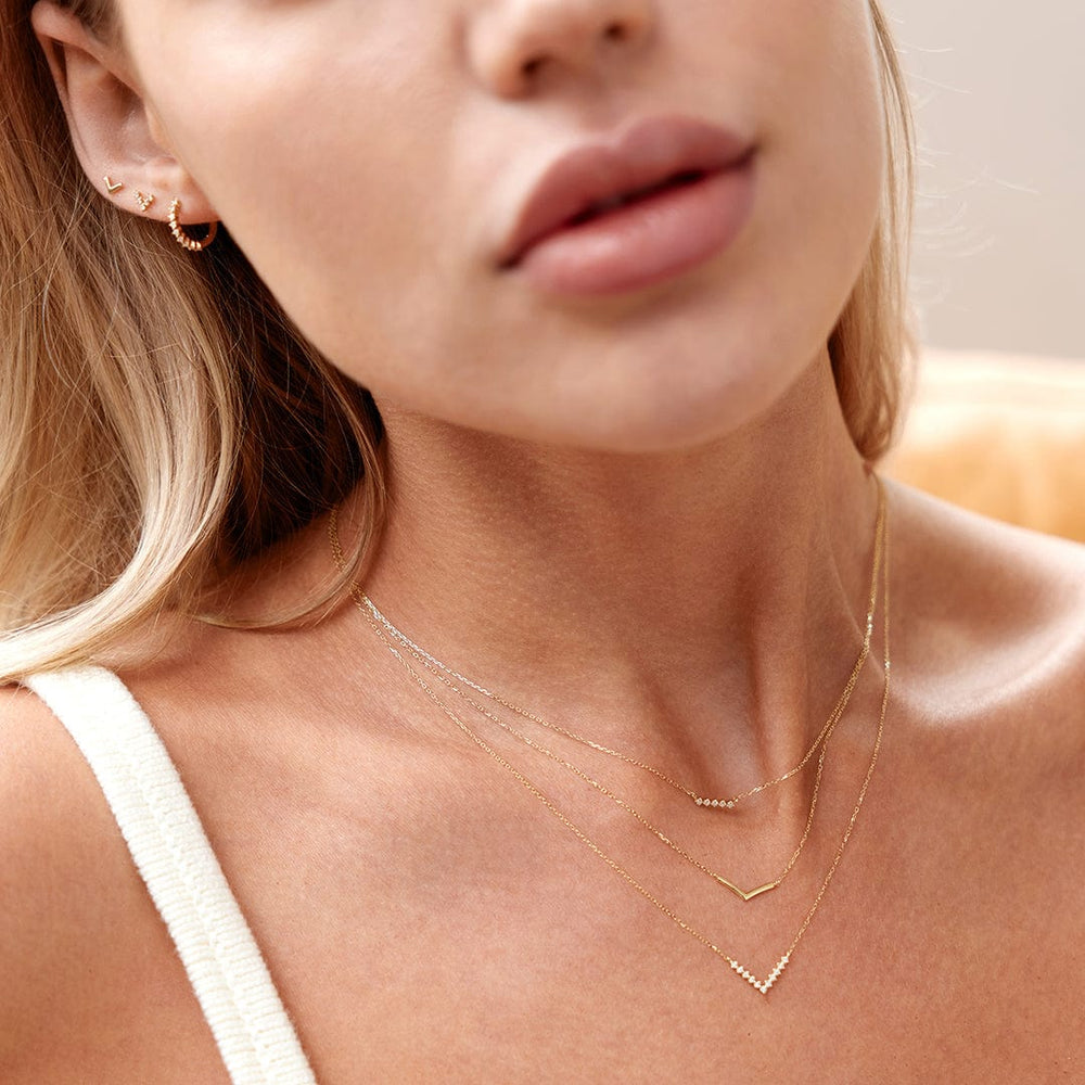 NKL-14K Laurel Gold Wishbone Necklace