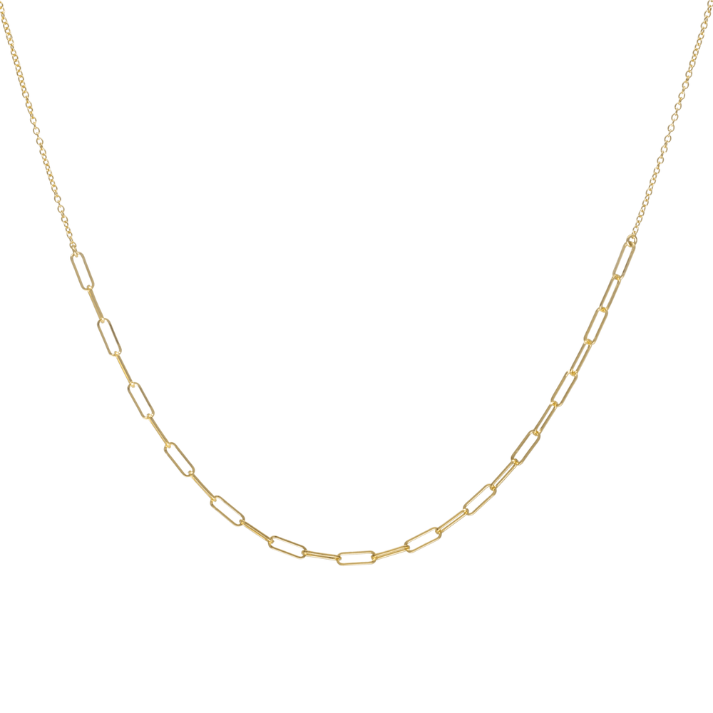 
                      
                        NKL-14K 'Luna' Paperclip Chain Necklace
                      
                    