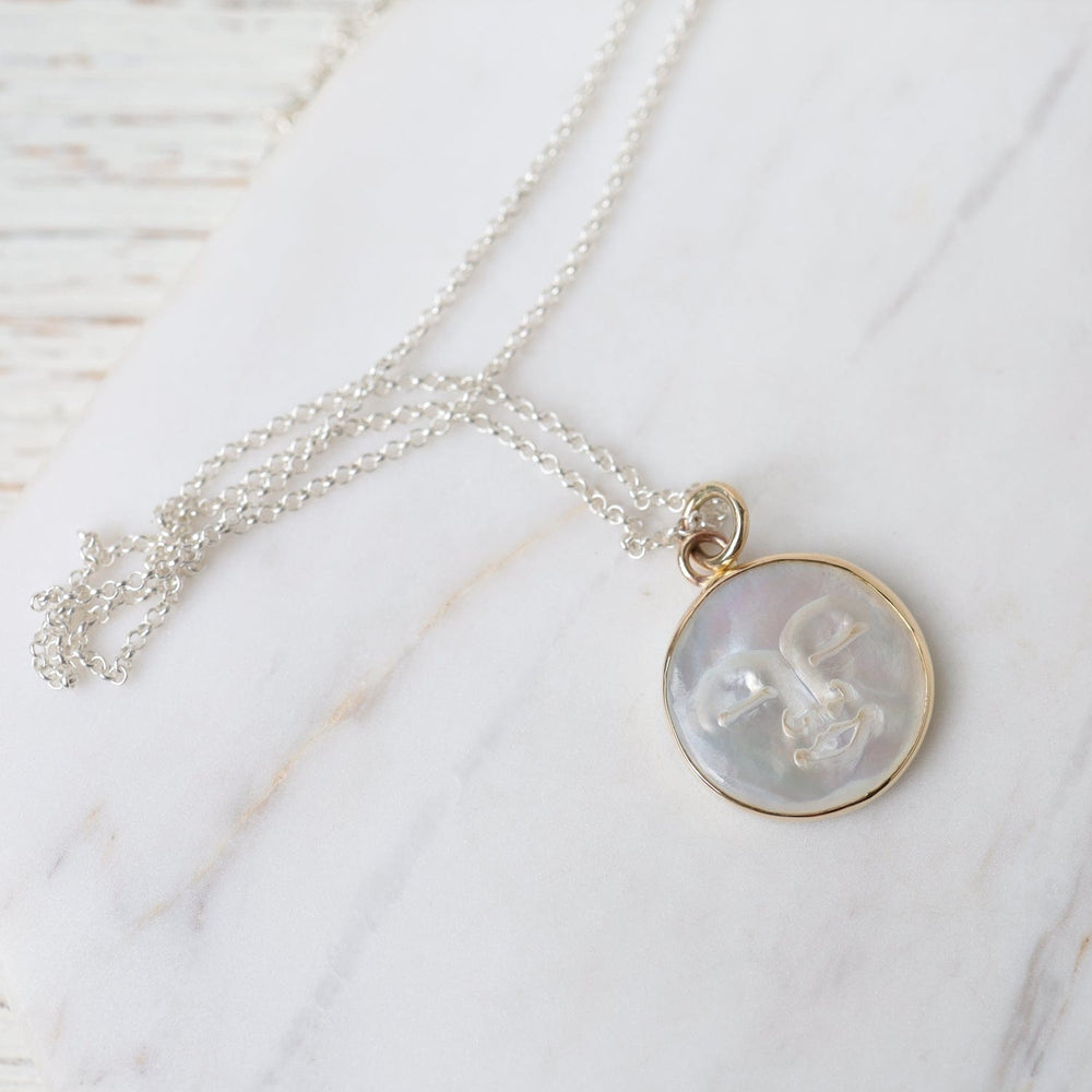 
                      
                        NKL-14K Lunarian Necklace - Mother of Pearl
                      
                    