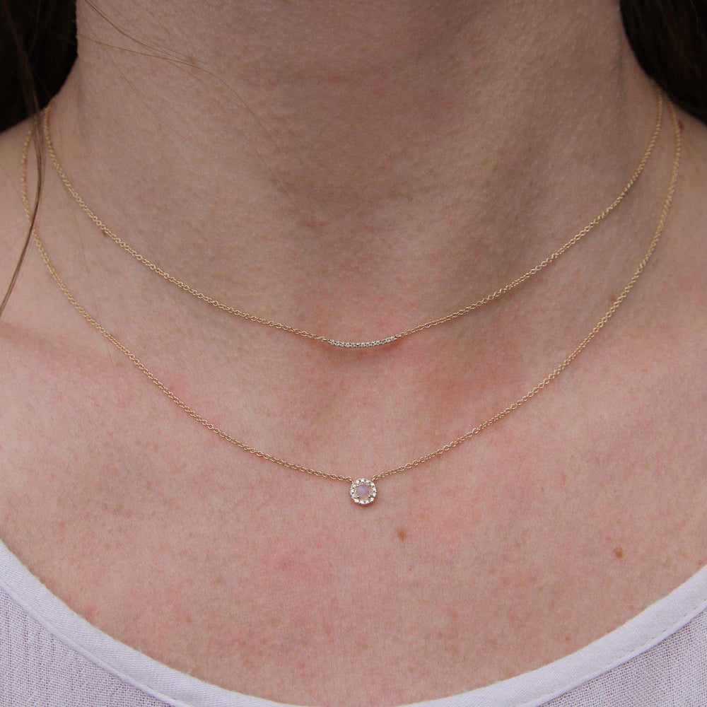 
                      
                        NKL-14K Mini Curved Bar Smile Necklace - 14K Yellow Gold
                      
                    