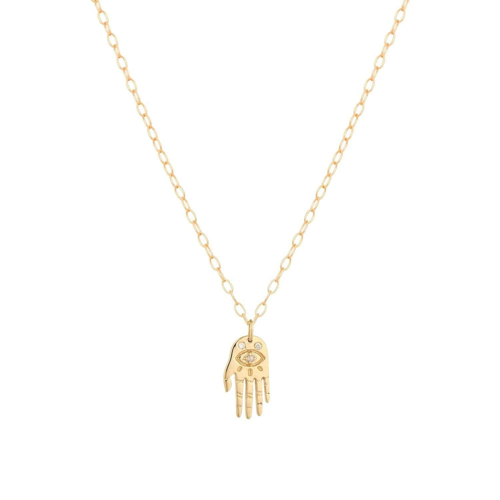 NKL-14K Mini Dharma’s Hand Necklace