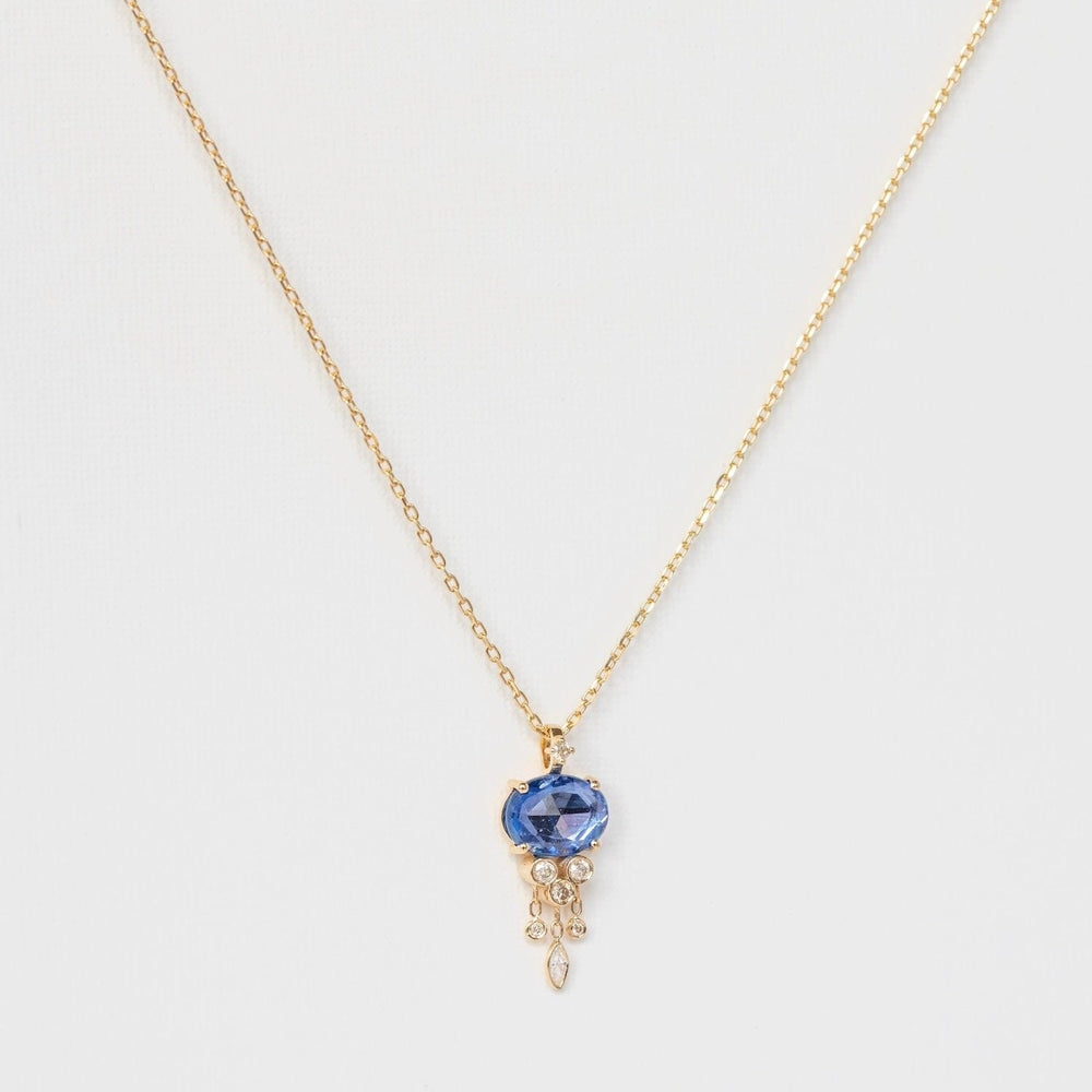 
                  
                    NKL-14K One of a Kind Blue Sapphire & Dangling Diamonds Je
                  
                