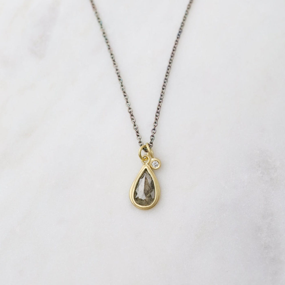 
                      
                        NKL-14K One-of-a-kind Opaque & White Diamond Necklace
                      
                    