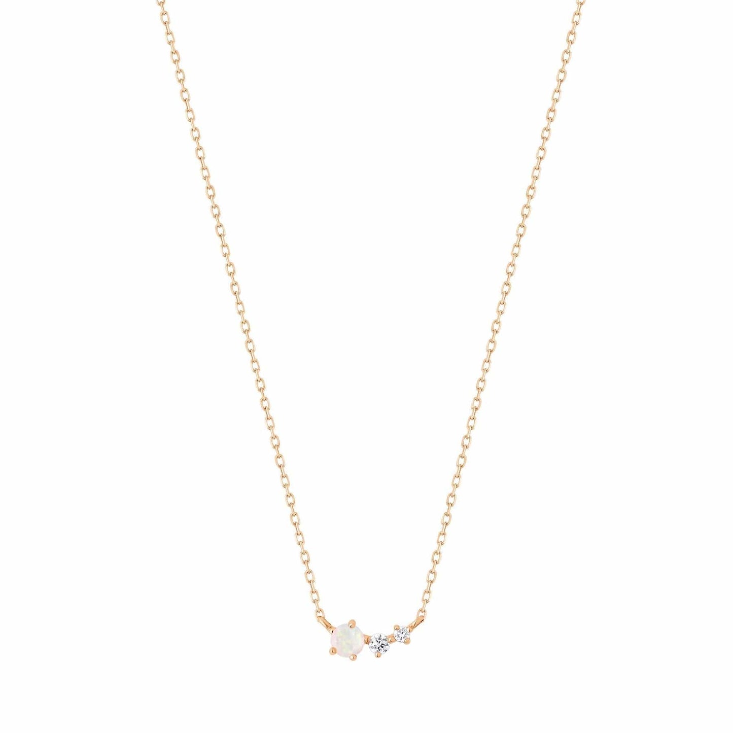 NKL-14K Opal & Diamond Necklace