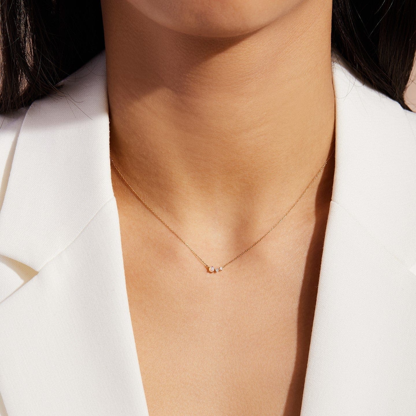 Opal letter necklace A-Z | Opal Gold filled jewelry | OpaLandJewelry