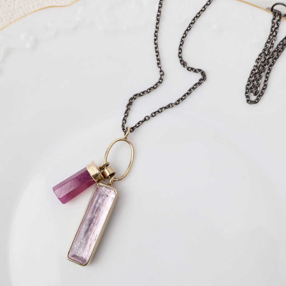 
                  
                    NKL-14K Oxidized Sterling & 14K Gold Necklace w/ Rectangul
                  
                