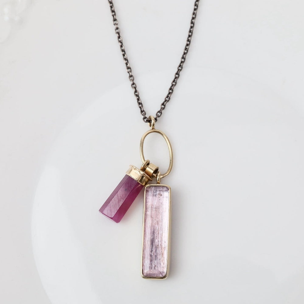 
                  
                    NKL-14K Oxidized Sterling & 14K Gold Necklace w/ Rectangul
                  
                