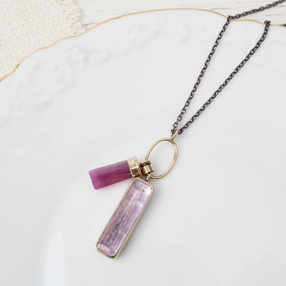 
                  
                    NKL-14K Oxidized Sterling & 14K Gold Necklace w/ Rectangul
                  
                