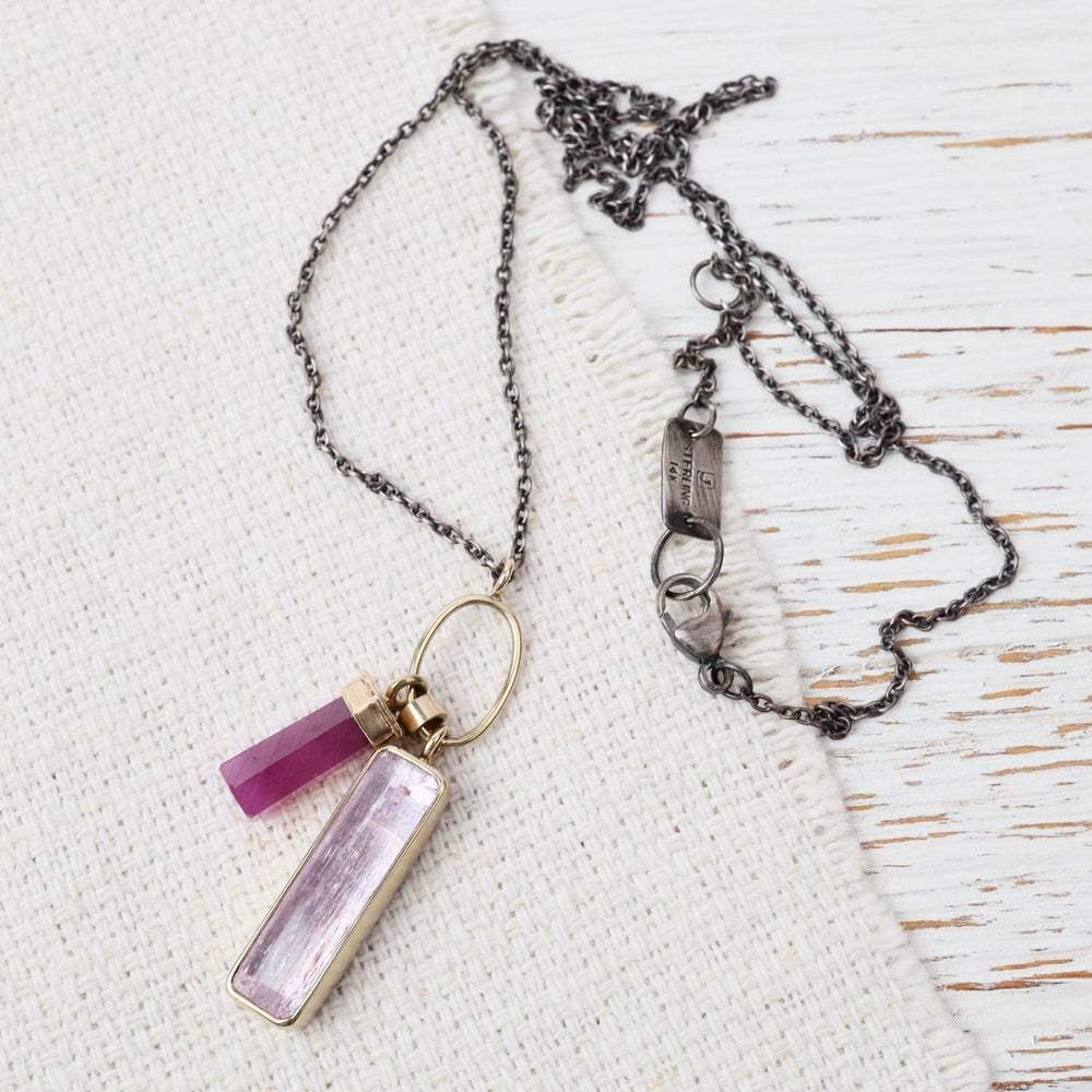 
                  
                    NKL-14K Oxidized Sterling & 14K Gold Necklace w/ Rectangul
                  
                