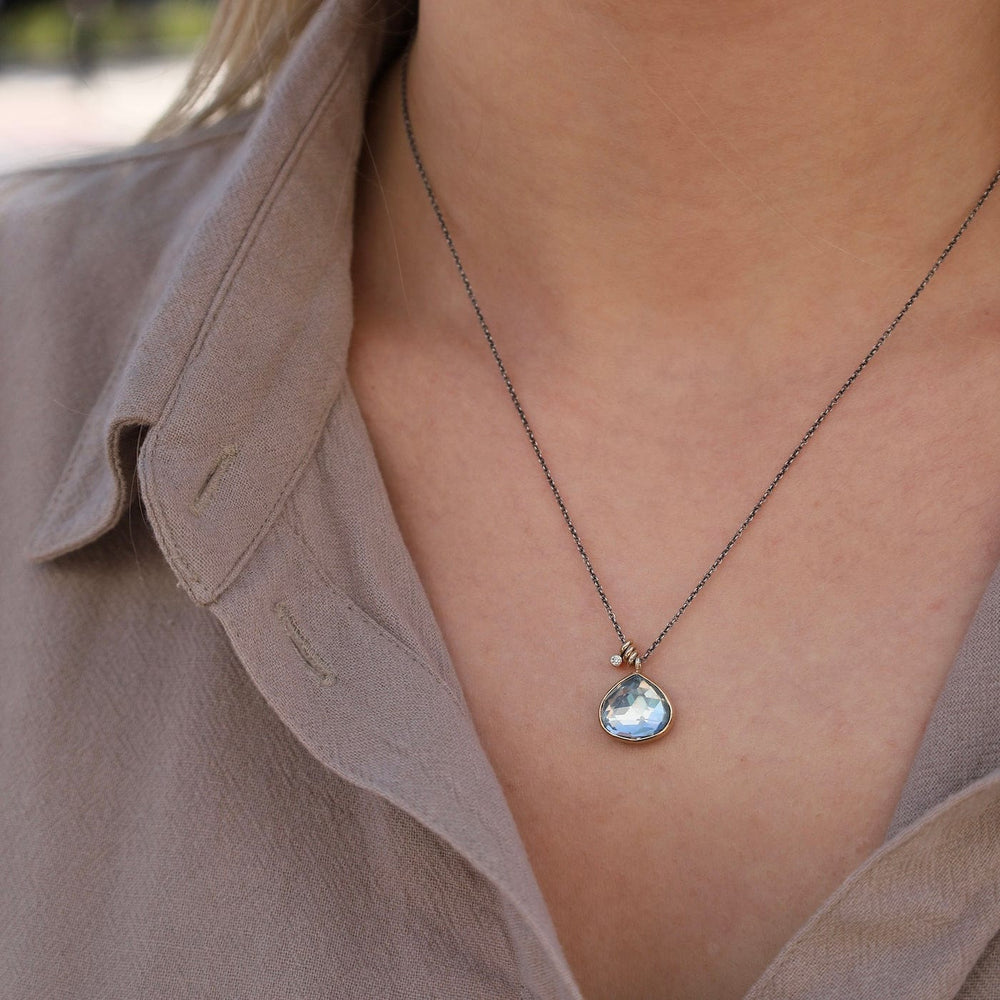 
                      
                        NKL-14K Oxidized Sterling & 14K Gold Necklace w/ Small Lot
                      
                    