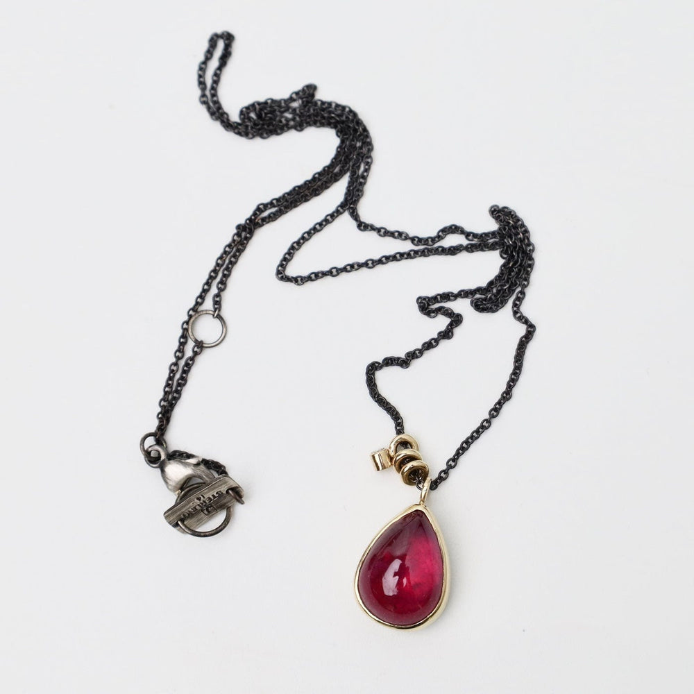 
                      
                        NKL-14K Oxidized Sterling & 14K Gold Necklace w/ Teardrop
                      
                    