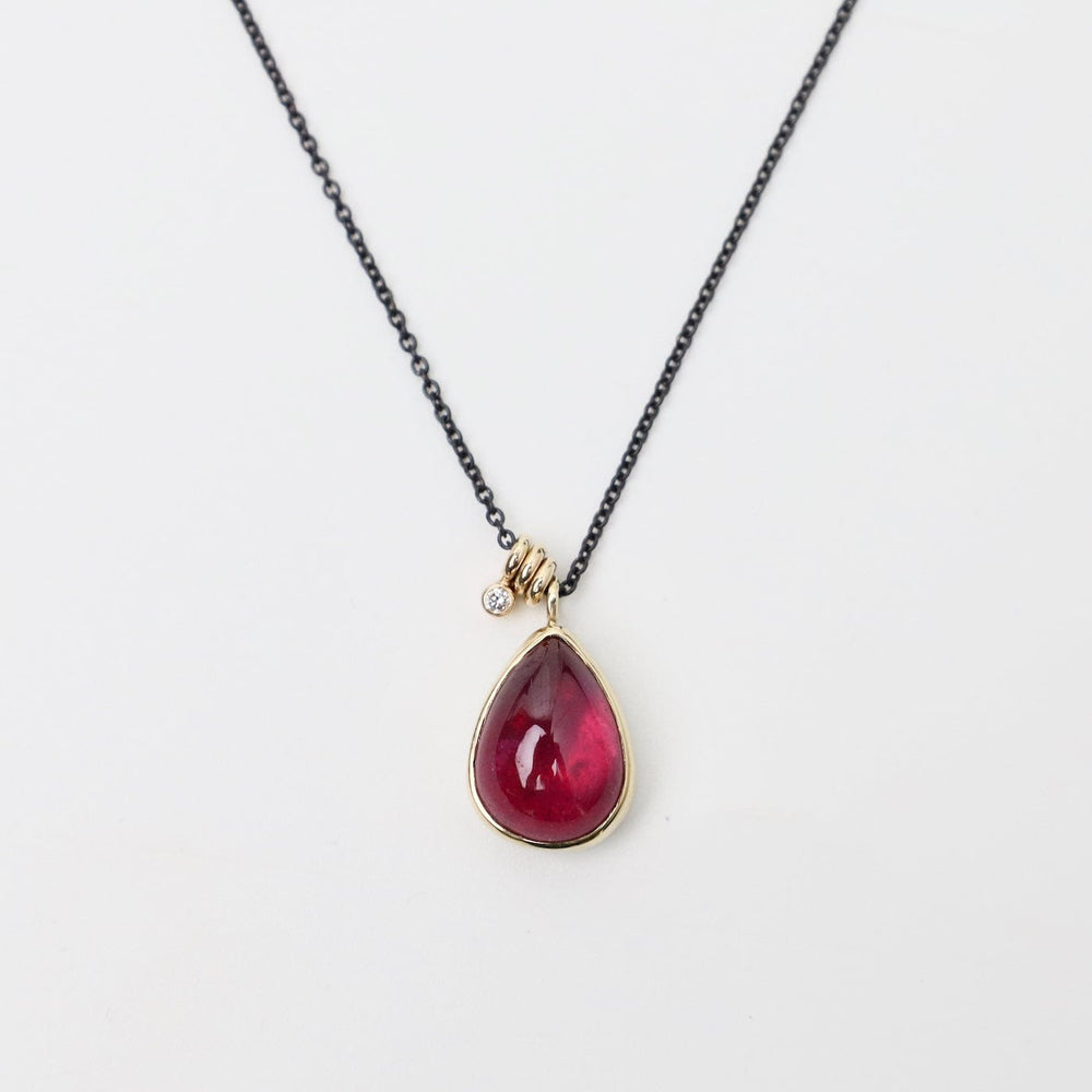 
                      
                        NKL-14K Oxidized Sterling & 14K Gold Necklace w/ Teardrop
                      
                    