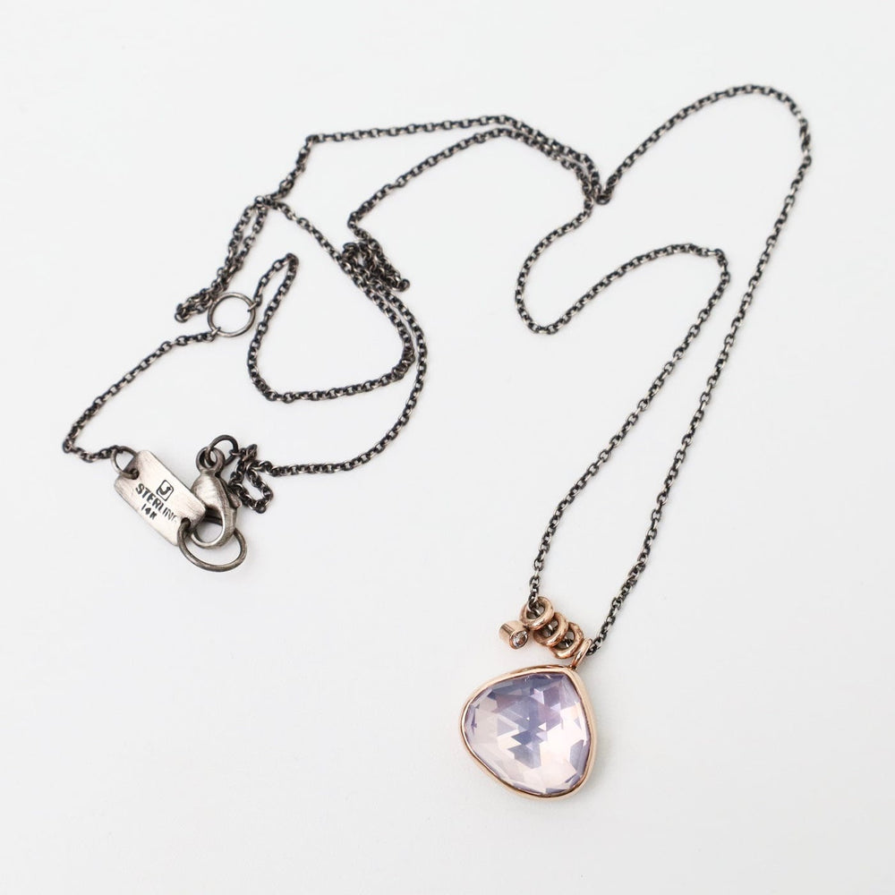 
                      
                        NKL-14K Oxidized Sterling & 14K Rose Gold Necklace w/ Lotu
                      
                    