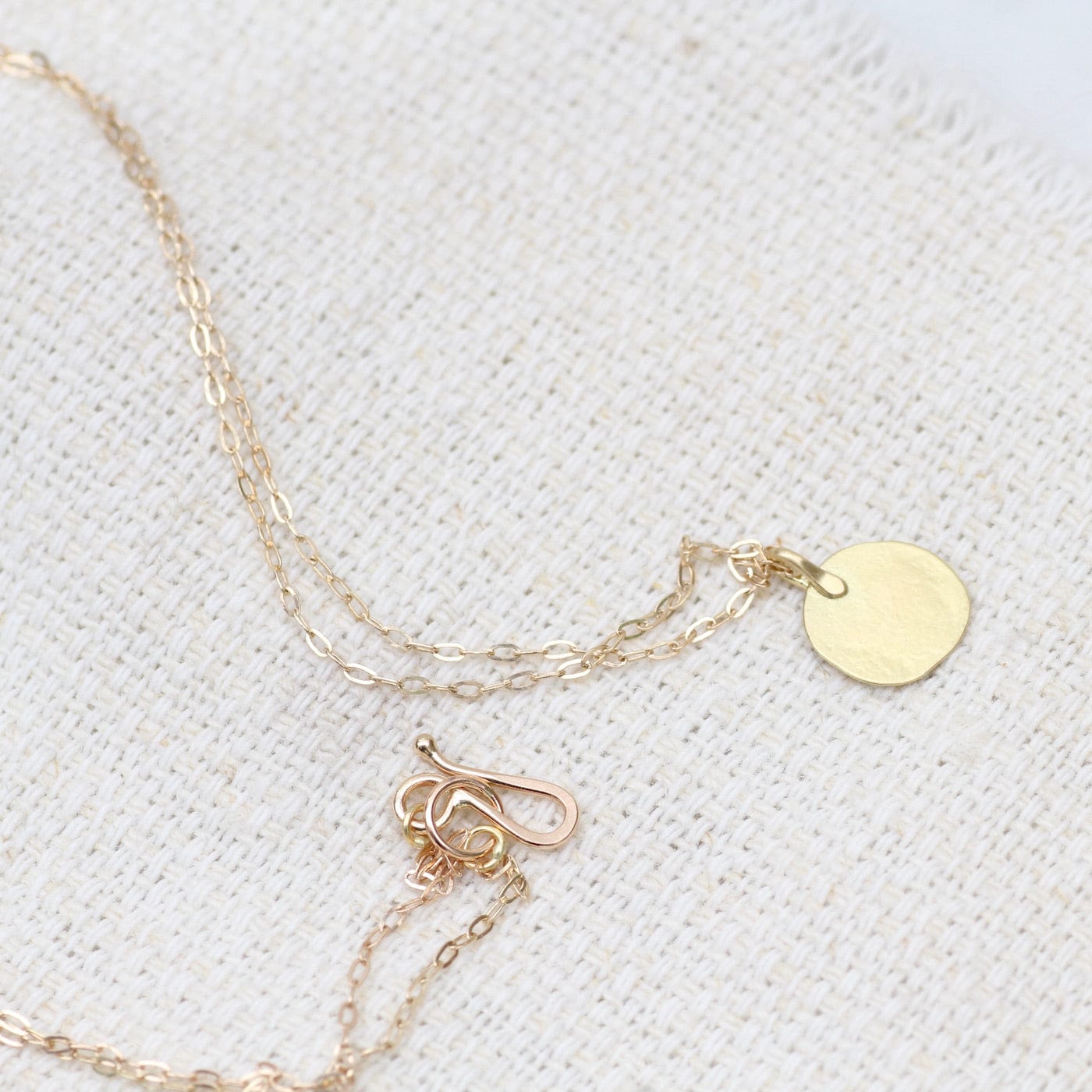 Load image into Gallery viewer, NKL-14K Parchment Disk Necklace - 14k &amp;amp; 18k Yellow Gold
