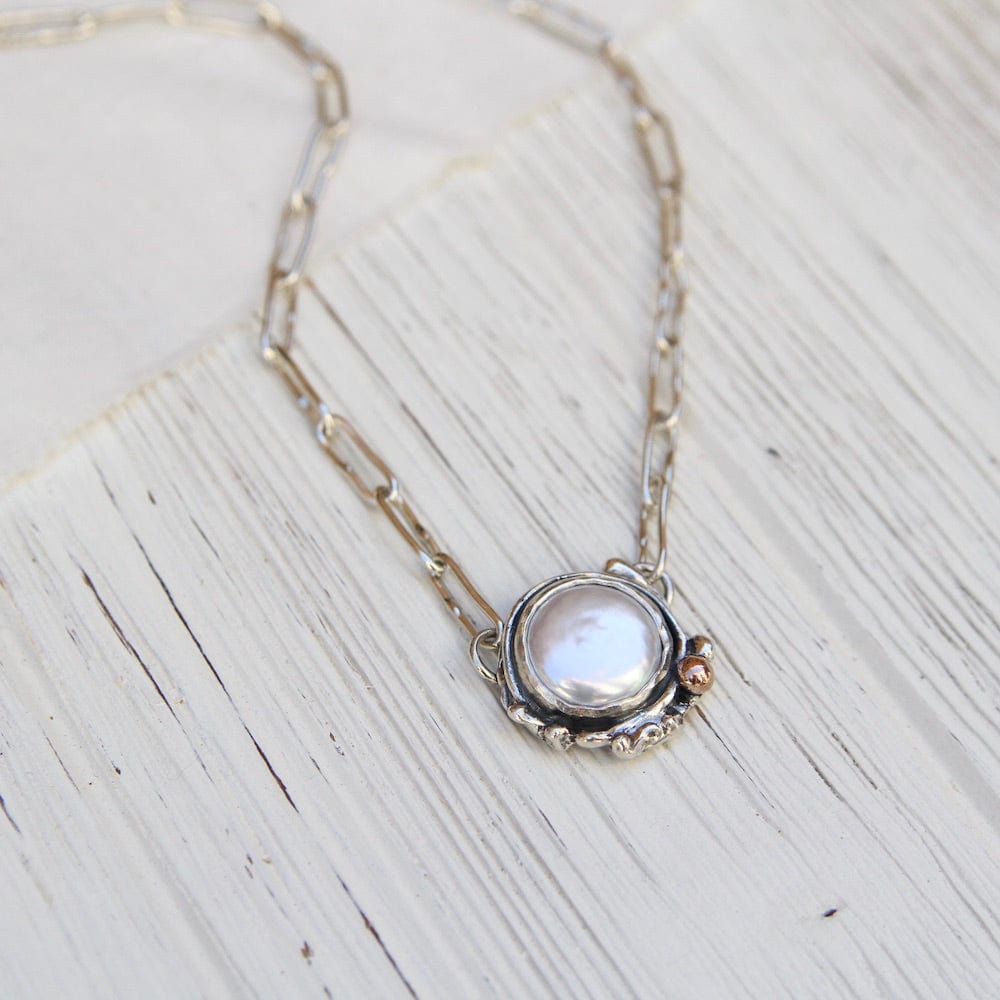 
                      
                        NKL-14K Pearl on Oval Chain Necklace
                      
                    